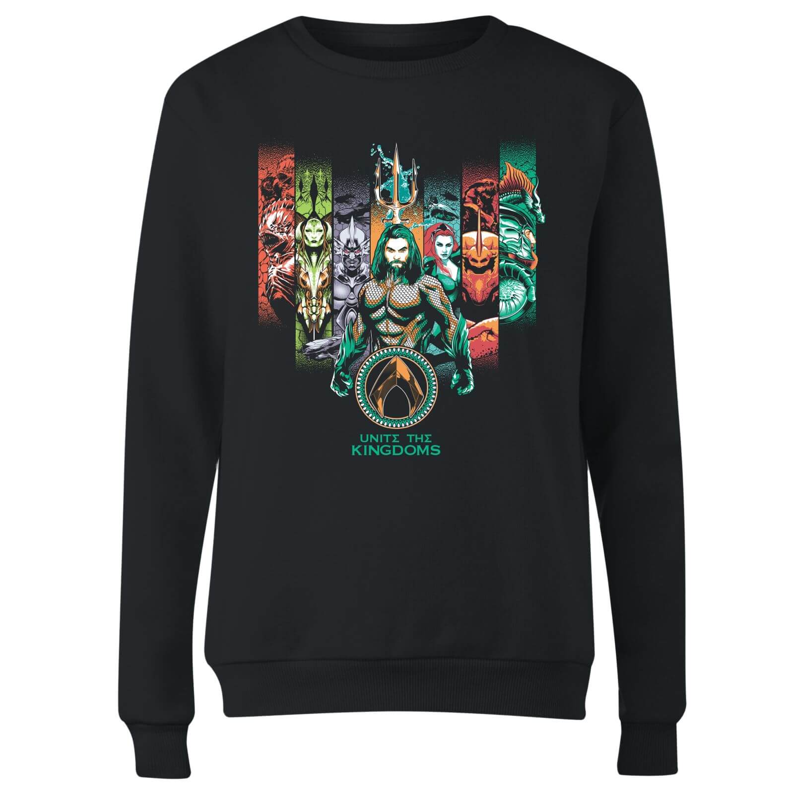 Aquaman Unite The Kingdoms Damen Sweatshirt - Schwarz - XS - Schwarz 4