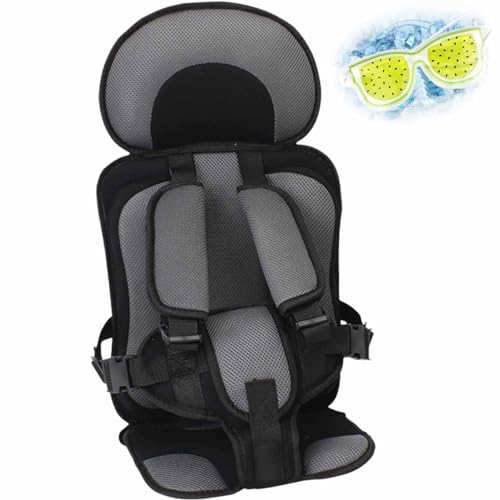 Auto-Kindersitz, einfacher tragbarer Auto-Sicherheitsgurt, 0–12 Jahre alter Auto-Sicherheitsgurtschutz, Premium-Sicherheitsgurtversteller für Kinder, verstellbare Schultergurte (S,Black)