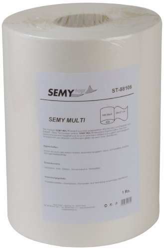 Semy Top Spezial-Putztuchrolle, weiß, 29 x 37 cm, 300 Blatt, 1er Pack (1 x 1 Stück)