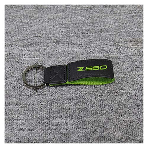 LIJSMZ 3D-Schlüssel-Halter-Kette Sammlung Keychain Fit for Kawasaki Z1000 Z800 Z900 Z650 Z1000SX Motorrad Schlüsselanhänger Schlüssel (Color : Green, Numbering : 650)