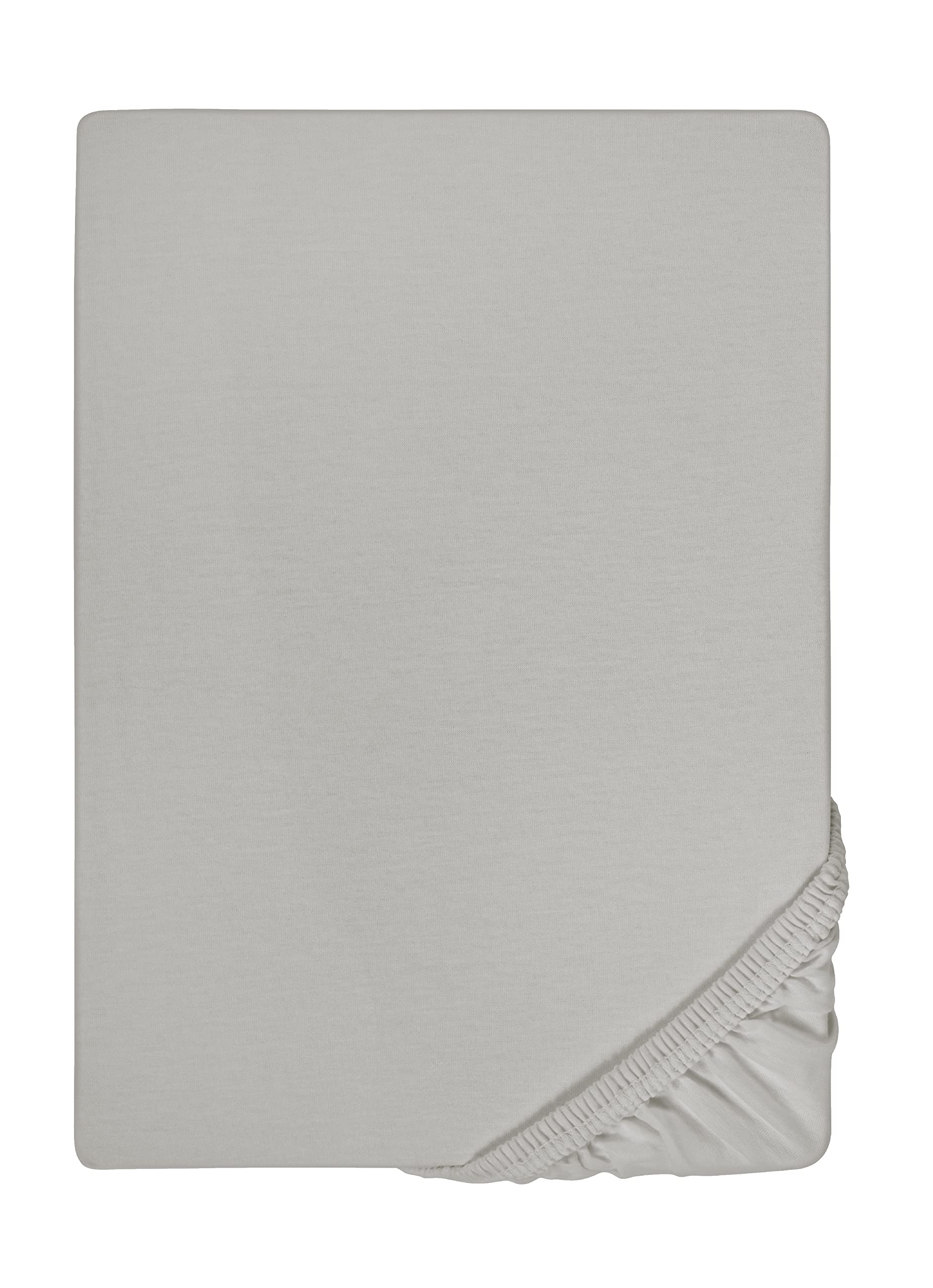 biberna Feinjersey-Spannbetttuch 0077144 sturmgrau 1x 180x200 cm - 200x200 cm