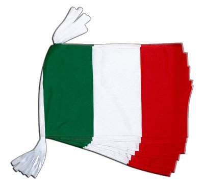 Fahnenkette Flaggen Italien 30x45cm, Länge 9 m