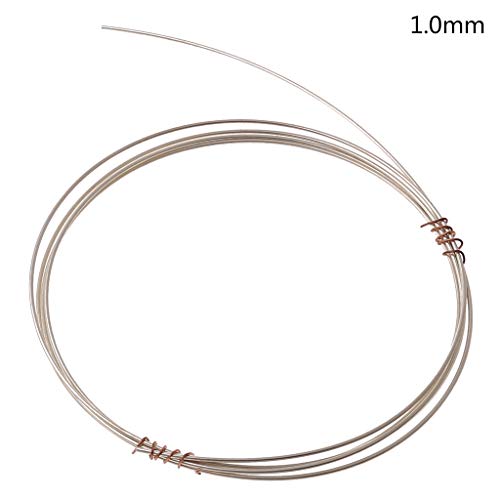 Maxtonser 1 Meter 925 Sterling Silver Wire Jewelry Making 0.3/0.4/0.5/0.6/0.7/0.8/0.9/1/1.2mm Tarnish Resistant Silver Coil Wire,Sterling Silver Wire