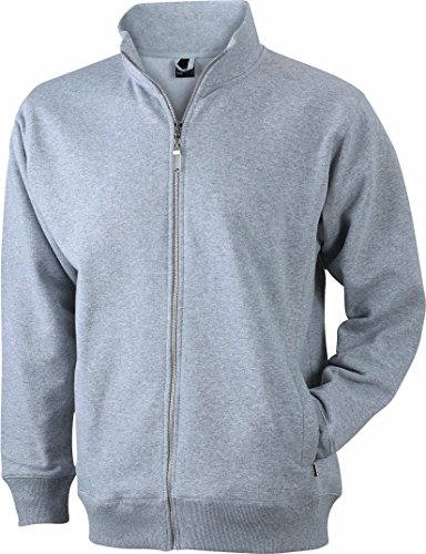 Herren Sweatjacke aus formbeständiger Sweat-Qualität 3XL,Graumelliert