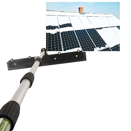 Profi Photovoltaik Teleskopstangenset - Schnee entfernen auf PV Anlage mit Teleskopstange+Schneechieber+Gripprotector (8 Meter Set)