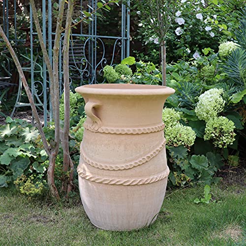 Palatina-Keramik | große Terracotta Amphore Pflanzgefäß | 60 cm | winterfeste hohe Pflanzamphore | Garten Balkon | Cistus