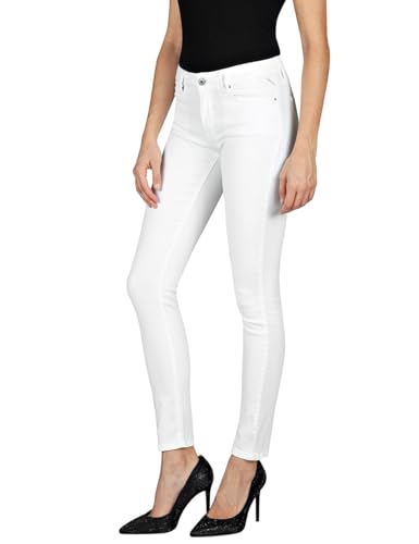 Replay Damen New LUZ Skinny Jeans, Schwarz (Blackboard 290), No Aplica/L30 (Herstellergröße: 28)