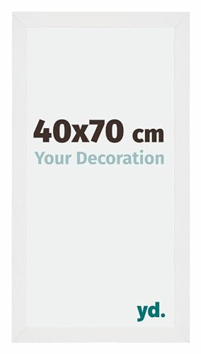 Your Decoration - Bilderrahmen 40x70 cm - Fotorahmen von MDF mit Acrylglas - Antireflex - Ausgezeichneter Qualität - Weiss Hochglanz - Mura