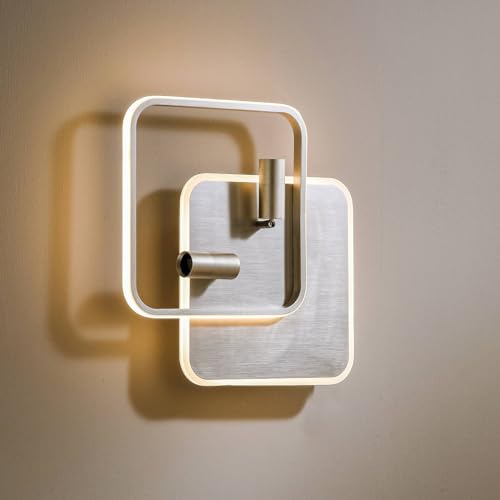 Lucande LED Deckenlampe 'Tival' dimmbar mit Fernbedienung (Modern) in Alu aus Aluminium u.a. für Wohnzimmer & Esszimmer (1 flammig,) - Design Deckenleuchte, Lampe, Wohnzimmerlampe