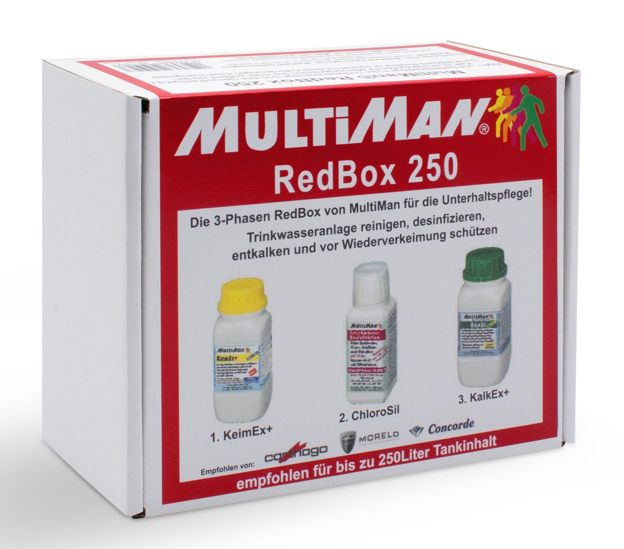 MultiMan RedBox zur jährlichen Reinigung von Trinkwasseranlagen (Reinigung, Desinfektion und Entkalkung), Tankgröße:Tanks ab 10-125 l