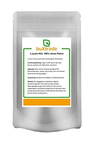 L-Lysin Pulver - Aminosäure Lysin Lysine 100% rein VERSCHIEDENE GRÖßEN