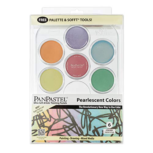 PanPastel 30078 Ultra Soft Artist Pastell 6 Farben Kit – Perlglanz mit Sofft Tools & Palettenablage