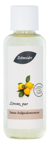 Saunabedarf Schneider - Aufgusskonzentrat Zitrone Pur - frischer, fruchtig-spritziger Saunaaufguss - 250ml Inhalt