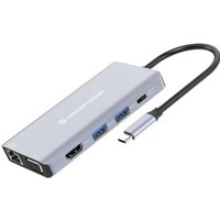CONCEPTRONIC Dock USB-C->10-in-1 HDMI,USB3.0,SD,100WPD grau (DONN20G)