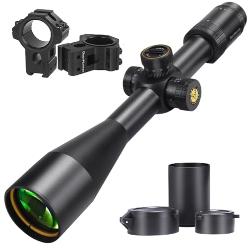WestHunter Optics HD-N 6-24x50 FFP Scope, 30 mm Tube First Focal Plane Etched Glass Reticle 1/8 MOA Precision Shooting Scopes | Black, Dovetail Kit C