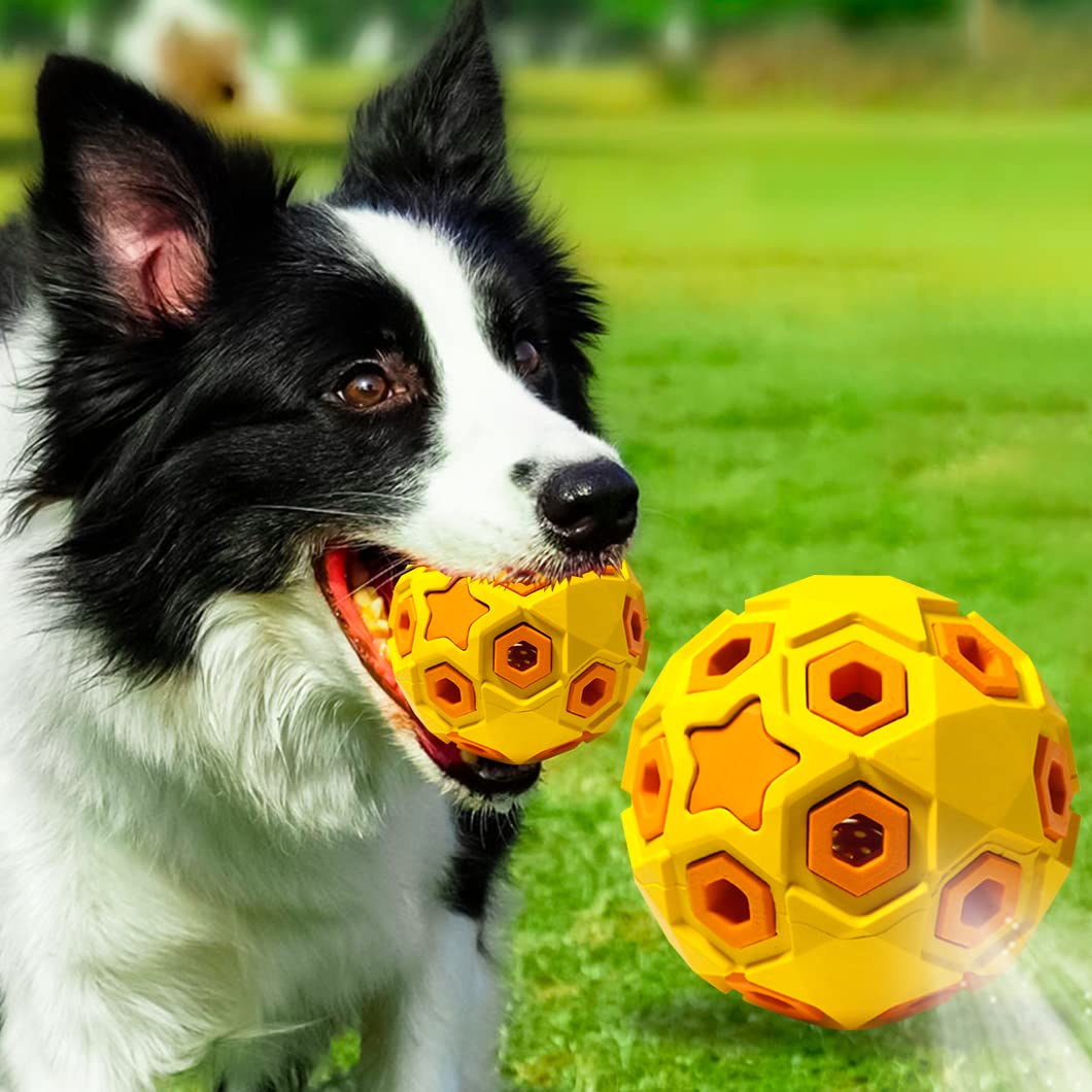 Rolin Roly Leuchtend Glow Ball Blinkender Ball Hundeball Hundebälle Hundespielzeug Ball mit LED Licht Spielball für Hunde Bissfest Hundespielzeug Ball