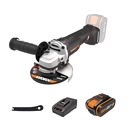 Worx Akku-Winkelschleifer WX812 20 V, 4,0 Ah, 125 mm, bürstenloser Motor