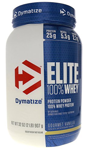 Dymatize Nutrition Elite Whey Protein Powder, Gourmet Vanilla, 2 Pounds by Dymatize