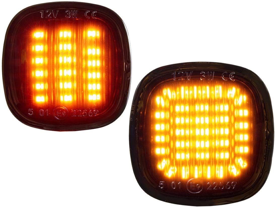 DoLED dynamische LED Seitenblinker Blinker Laufblinker Lauflicht getönt/Rauchglas kompatibel für A3 8L, A4 B5, A8 D2 | SEAT IBIZA 6K | FABIA 1 2, OCTAVIA 1, RAPID, ROOMSTER