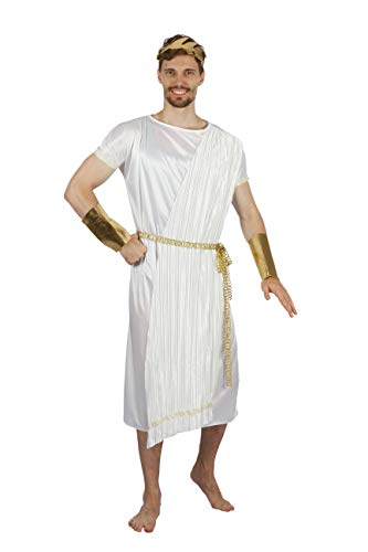 Bristol Novelty AF088 Griechischer Gott Kostüm Herren Weiß Gold Einheitsgröße