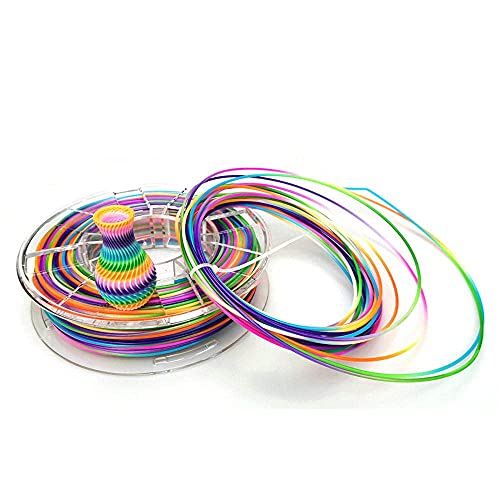 PETG Regenbogen-Filament 1,75 mm, 250 g, ändern Sie die Farbe alle 10 cm, was bedeutet, dass Sie den Farbwechseleffekt beim Drucken sehr kleiner Modelle erzielen können