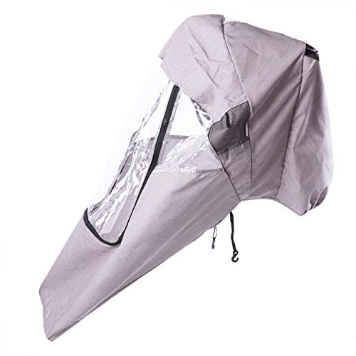 Regenschutz, Universal DustProof Stroller Winddichte Abdeckung, Winddicht Praktisch für Kinderwagen Kinderwagen(Linen gray warm rain cover)
