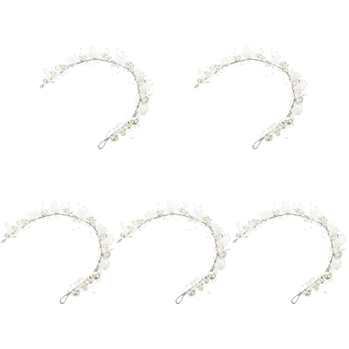 5 stücke Perle Blume Design Stirnband Dekorative Kopfschmuck Hochzeit Braut Haarschmuck