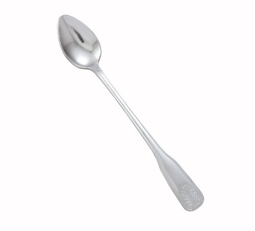 Winco 0006-02 12-Piece Toulouse Iced Teaspoon Set, 18-0 Extra Heavy Weight Stainless Steel