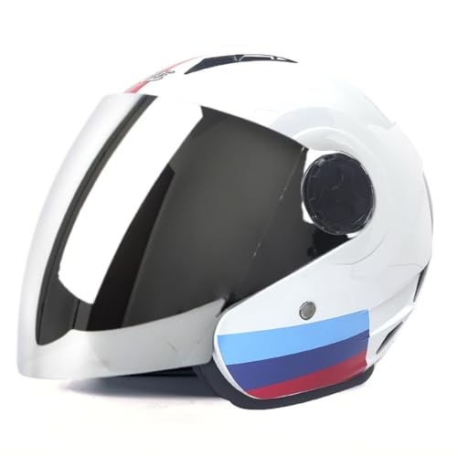 Retro-Jethelm, Motorrad-Halbhelm, Motorrad-Sturzhelm, Motorrad-Halbhelm, Vintage-Jethelm, DOT/ECE-geprüft für Roller, Moped, Cruiser A,S55 ~ 56CM