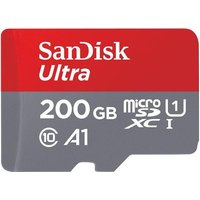 SanDisk Ultra - Flash-Speicherkarte (microSDXC-an-SD-Adapter inbegriffen) - 200 GB - A1 / UHS-I U1 / Class10 - microSDXC UHS-I
