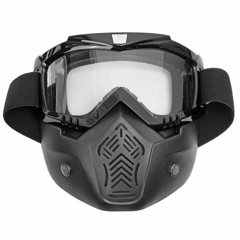 Motorradhelm Gesichtsmaske Winddichtes Schild Schutzbrille Abnehmbar 8 Farben
