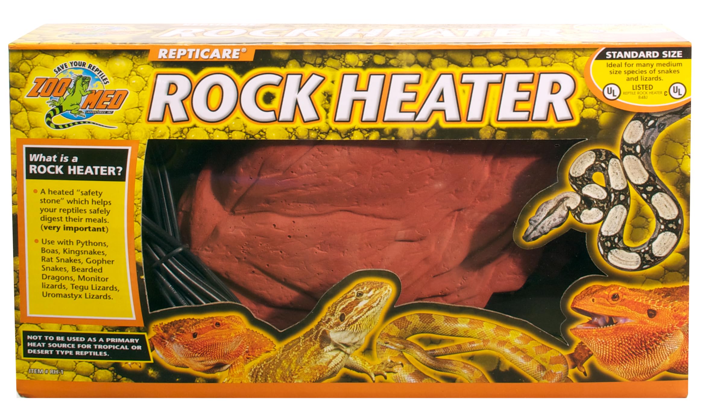 Zoo Med RH-3E Repticare Rock Heater, Heizstein für Reptilien L, 15 Watt