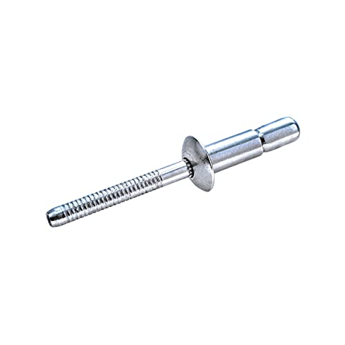 GOEBEL® - 250 Stück - Hochfeste Blindniete Stahl 6,4 x 14,5 mm mit Flachkopf - Niete mit gerilltem Nietdorn - GO-LOCK
