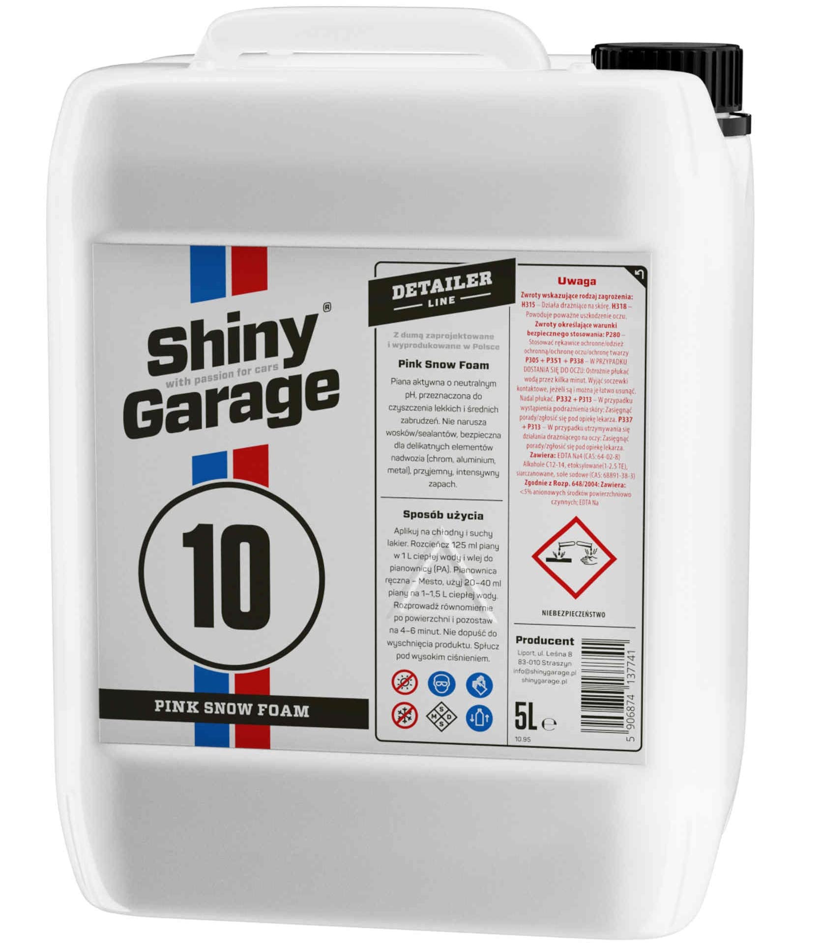 Shiny Garage Autoshampoo Snow Foam 5L - Wirksam Auto Shampoo Auto Reiniger - Erstellen Sie Ihre Auto Waschen - Auto Schampoo Wasch - Car Shampoo - Auto Schaum