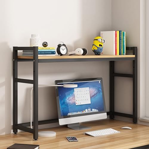 Desktop Display-Regal - 2-stufiges Industrielles Leiter-Desktop-Bücherregal, Schreibtisch-Organizer, Büro-Schreibtisch-Bücherregal Aus Holz Und Metall, Freistehendes Aufbewahrungsregal ( Color : B , S