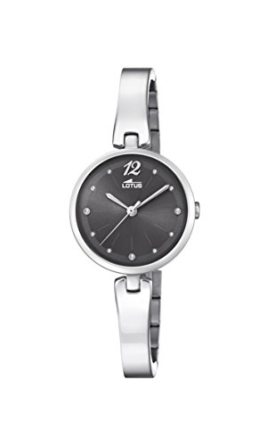 Lotus Watches Damen Datum klassisch Quarz Uhr mit Edelstahl Armband 18445/4