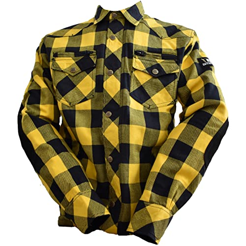 Bores Hemd Lumberjack Shirt mit Aramid-Gewebe Jacken-Hemd gelb Herren (2XL)