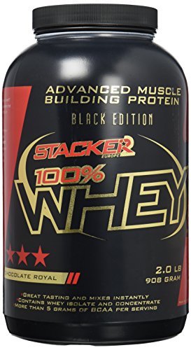 Stacker2 100% Whey Protein Proteinshake Eiweißshake Eiweiß Bodybuilding (Chocolate 908 g)