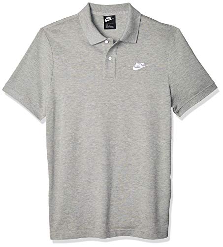 Nike Herren M NSW CE Polo Matchup PQ Shirt, dk Grey Heather/(White), S