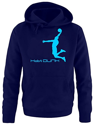Coole-Fun-T-Shirts Habt Dunk Basketball Slam Dunkin Erwachsenen Sweatshirt mit Kapuze Hoodie Navy-Sky, Gr.M