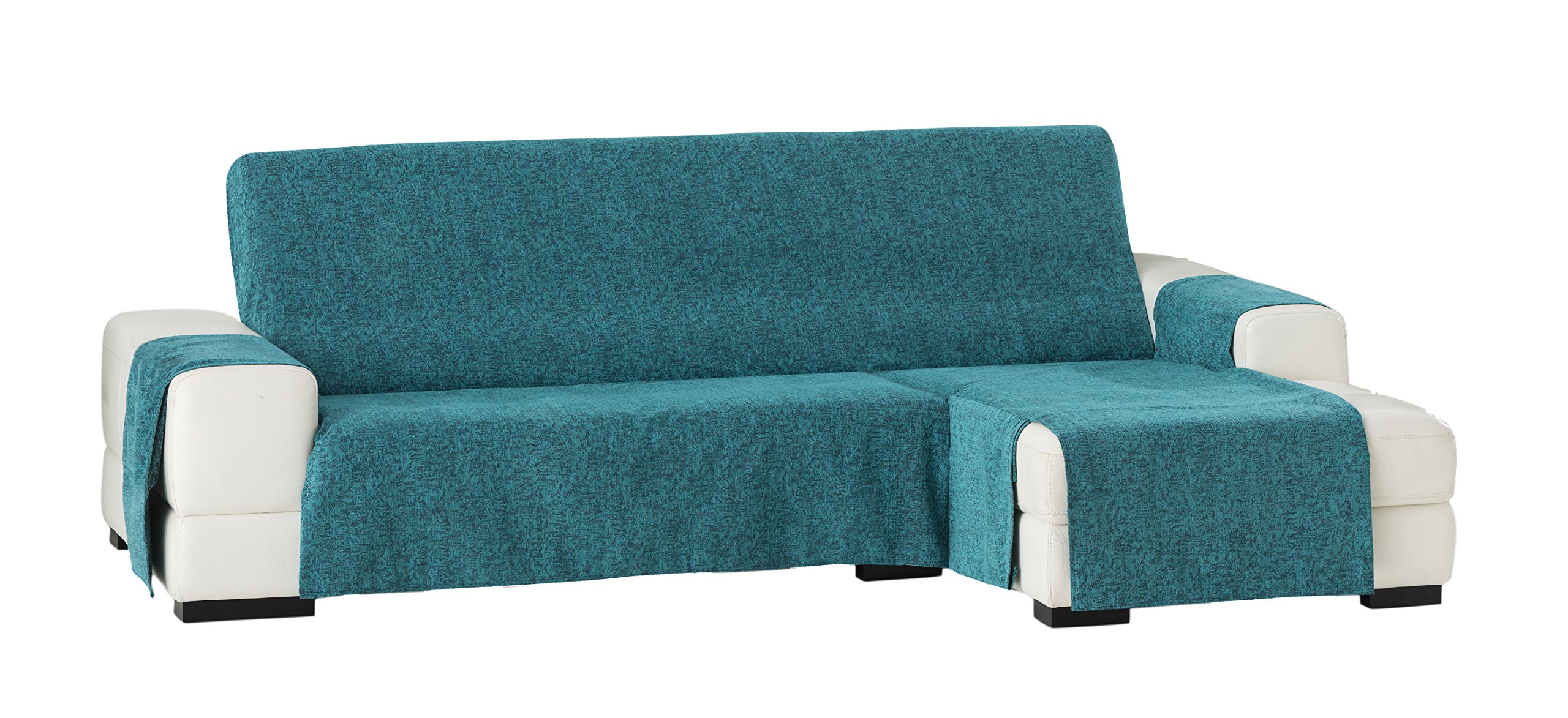 Eysa Dream Nicht elastisch Sofa überwurf Chaise Longue rechts, frontalsicht, Chenille, 03-türkis, 37 x 9 x 29 cm