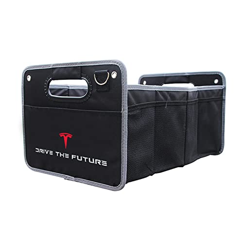 TOPABYTE Tesla Model Y Trunk Organiser Durable Foldable Cargo Storage für 2016-2023 Tesla Model 3/Y/X/S Zubehör Kofferraum Organizer Aufbewahrungsboxen