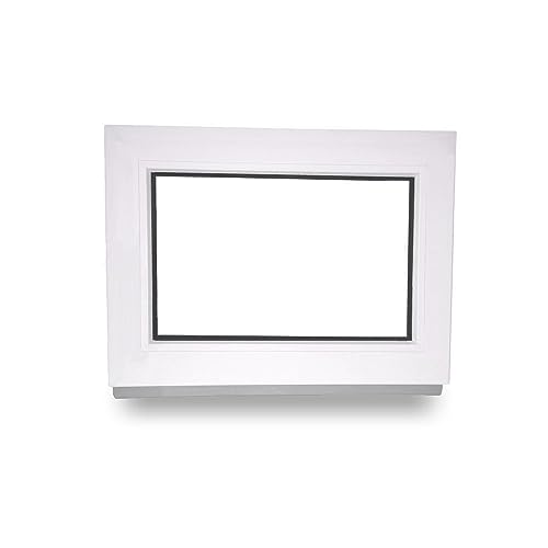 Kunststofffenster - Festverglasung - Fenster - innen weiß/außen weiß - BxH: 90 x 40 cm - 900 x 400 mm - 2 fach Verglasung - 60 mm Profil