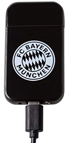 Bayern München kompatibel Feuerzeug USB + Aufkleber München Forever, USB-Feuerzeug Sturmfeuerzeug