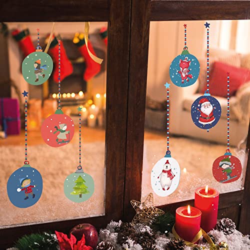 UNICEF - Weihnachtsaufkleber für Fenster, Weihnachtsdekoration, 8 Weihnachtskugeln
