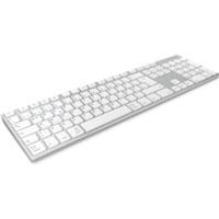 Keysonic KSK-8022U USB-Tastatur Deutsch, QWERTZ, Windows® Silber/Weiß Rutschfest
