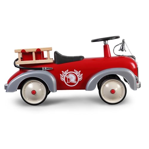 Baghera Speedster Feuerwehr | Rutschfahrzeug Feuerwehrauto für Kinder mit zahlreichen lebensechten Details | Rutschauto für Kinder ab 1 Jahr