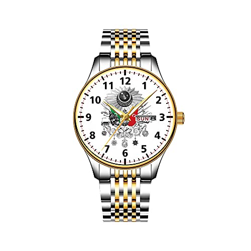 Uhren Herrenmode Japanische Quarz Datum Edelstahl Armband Gold Uhr Orca Killerwal auf Vintage Bike Uhren