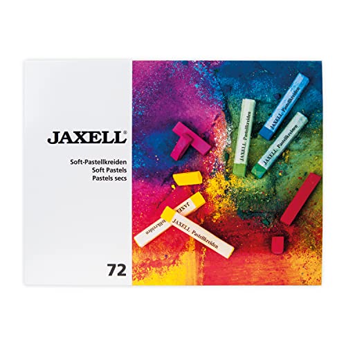 Honsell 47648 - Jaxell Pastellkreide, eckige Form, 72er Set, für flächiges und präzises Arbeiten, satte, lichtechte Farben, ideal für Künstler, Hobbymaler, Kinder, Schule, Kunstunterricht