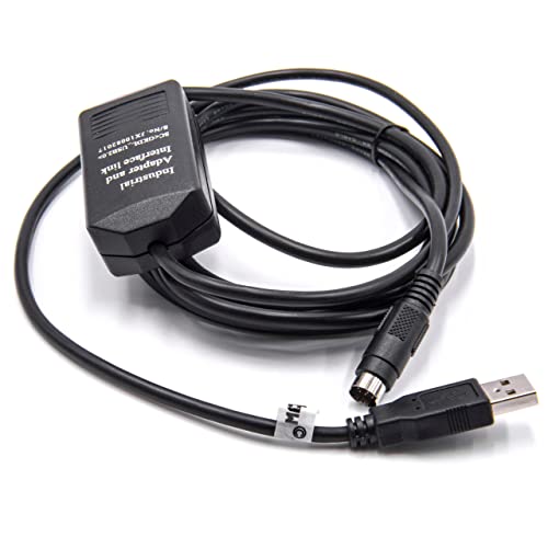 vhbw USB-Programmierkabel für Steuerungssystem Allen Bradley MicroLogix 1000, 1100, 1200, 1400, 1500, Micro Panelviews wie USB-1761-CBL-PM02